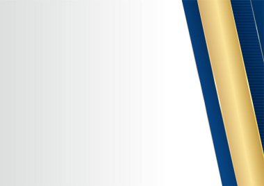 Soyut mavi ve altın arkaplan. Lüks lacivert arka plan ve parıldayan altın çizgilerin birleşimi. Pankart, poster, sunum tasarımı ve el ilanları için üst üste dizayn edilmiş arka plan tasarımı