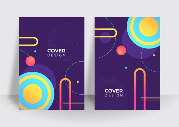 Abstract Kleurrijke Geometrische Cover Design Achtergrond Voor Het Bedrijfsleven Minimale — Stockvector