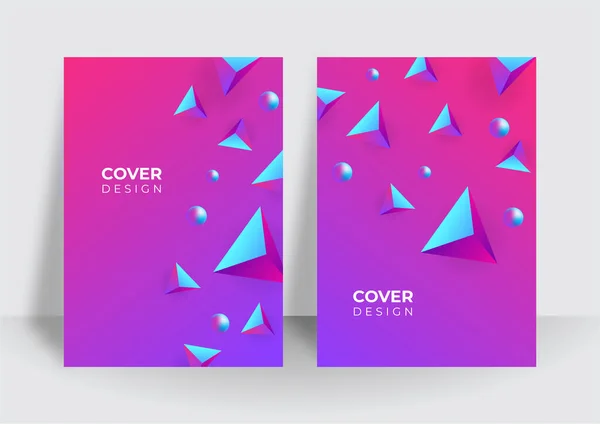 Abstract Colorful Geometric Triangle Cover Background Business Minimal Trendy Style — стоковый вектор