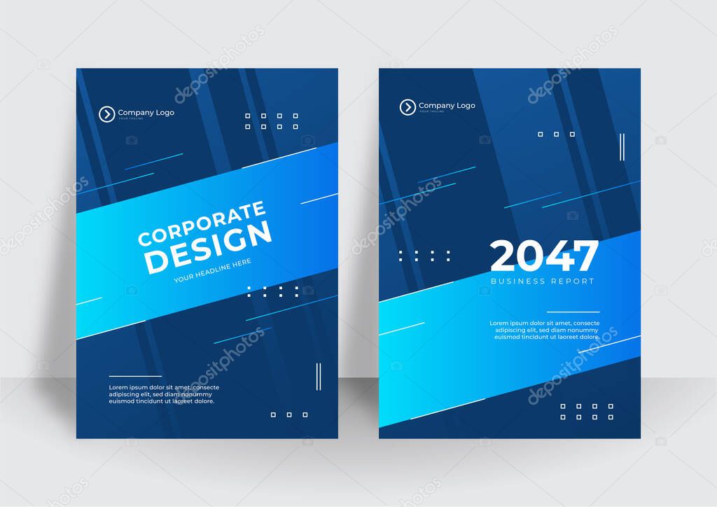 Modern blue business corporate cover design background. Blue digital contemporary covers, templates, posters, brochures, banners, flyers. Abstract minimal futuristic technology design backgrounds