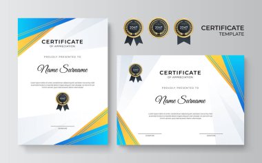 Takdir Belgesi Şablonu. Moda geometrik tasarımı.