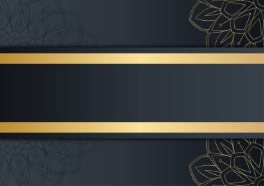 Lüks siyah ve altın soyut arka plan. Yaratıcı altın dinamik diyagonal çizgi deseni. İş broşürü, poster, defter, menü şablonu için resmi premium vektör arkaplanı
