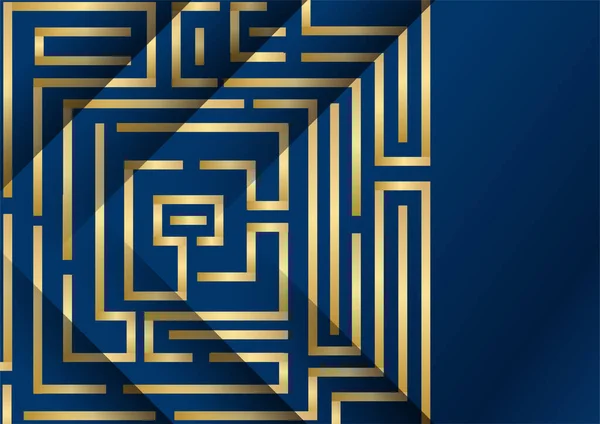 Abstrakter Dunkler Hintergrund Mit Geometrischer Form Und Kombination Aus Goldenem — Stockvektor