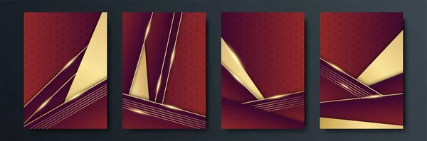 Rot Und Gold Abstrakten Hintergrund Vektor Illustration Design Für Social — Stockvektor