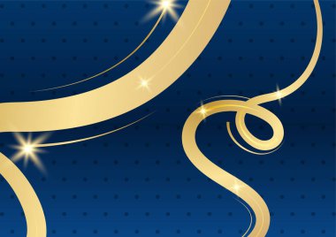 Mavi ve altın soyut iş geçmişi. Soyut şablon lüks koyu mavi ve altın arkaplan. Renkli altın parıldıyor. Parlak gerçekçi altın elementlerle yarım ton dokusu..