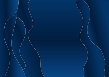 Mavi ve altın soyut iş geçmişi. Soyut şablon lüks koyu mavi ve altın arkaplan. Renkli altın parıldıyor. Parlak gerçekçi altın elementlerle yarım ton dokusu..