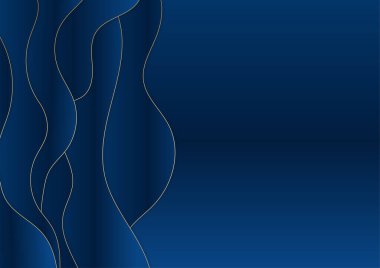 Mavi ve altın soyut iş geçmişi. Soyut şablon lüks koyu mavi ve altın arkaplan. Renkli altın parıldıyor. Parlak gerçekçi altın elementlerle yarım ton dokusu..