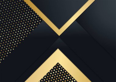 Ticari sunum için siyah ve altın arkaplan tasarım şablonu lüks kaliteli kurumsal konseptle