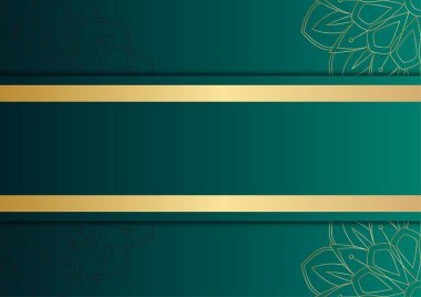 Soyut şablon lüks koyu yeşil ve altın arkaplan