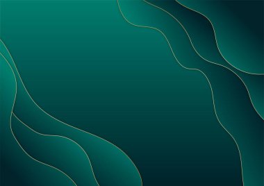 Soyut şablon lüks koyu yeşil ve altın arkaplan