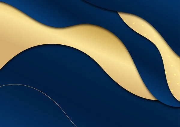 Fondo Presentación Negocios Abstracto Azul Oro Patrón Abstracto Lujo Azul — Archivo Imágenes Vectoriales