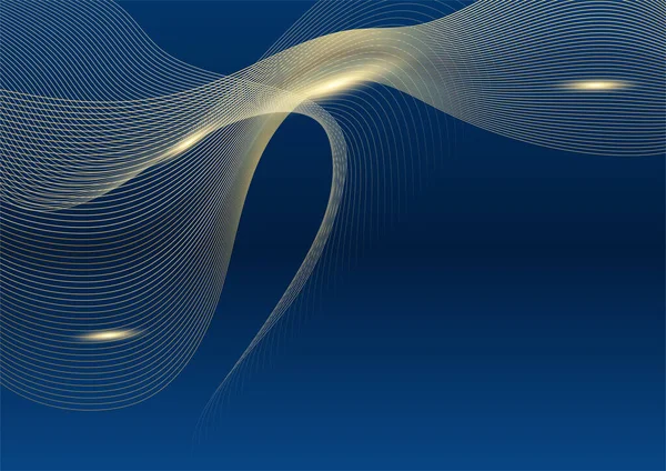 Formes Courbe Bleu Marine Foncé Sur Fond Avec Des Lignes — Image vectorielle