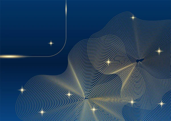 Синьо Золотий Абстрактний Бізнес Презентаційний Фон Абстрактний Візерунок Розкішний Темно — стоковий вектор