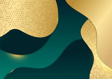 Lüks koyu yeşil ve altın soyut arkaplan