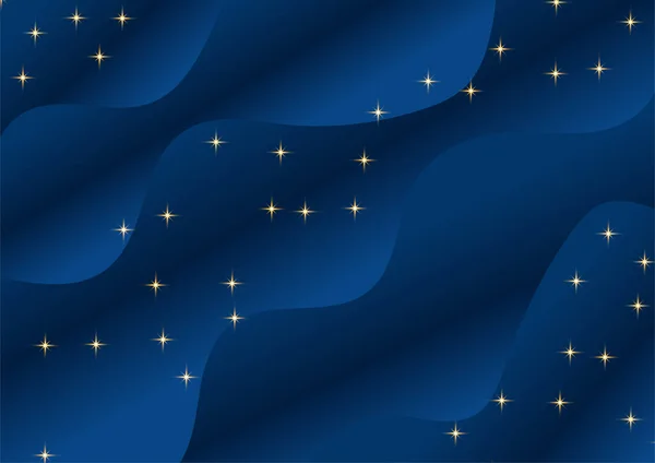 抽象的なテンプレート豪華な波パターンと金のライティングラインとダークブルー高級プレミアム背景 — ストックベクタ