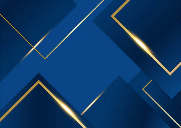 Modelo Abstrato Azul Escuro Luxo Premium Fundo Com Padrão Triângulos — Vetor de Stock