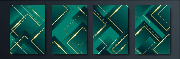 Moderner Grüner Dunkler Hintergrund Für Präsentationsdesign Vektor Illustration Design Für — Stockvektor