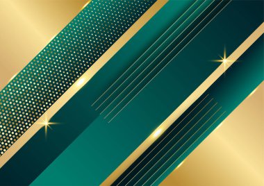 Lüks koyu yeşil ve altın soyut arkaplan