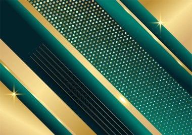 Lüks koyu yeşil ve altın soyut arkaplan