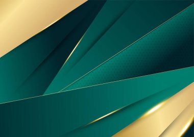 Lüks koyu yeşil ve altın soyut arkaplan