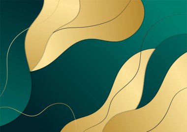 Lüks koyu yeşil ve altın soyut arkaplan