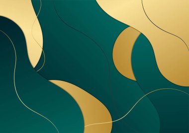 Lüks koyu yeşil ve altın soyut arkaplan