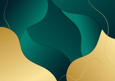 Lüks koyu yeşil ve altın soyut arkaplan