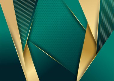 Lüks koyu yeşil ve altın soyut arkaplan