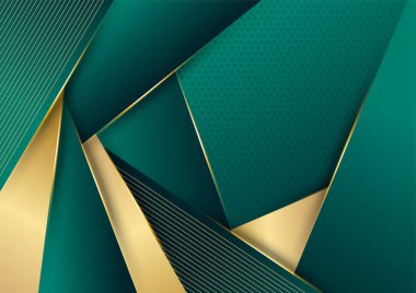 Lüks koyu yeşil ve altın soyut arkaplan