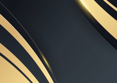 Üst üste binen siyah altın kaplamalı zarif bir arka plan. İş dünyası, şirket, kurum, parti, şenlik, seminer ve görüşmeler için uygun