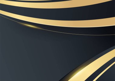 Üst üste binen siyah altın kaplamalı zarif bir arka plan. İş dünyası, şirket, kurum, parti, şenlik, seminer ve görüşmeler için uygun