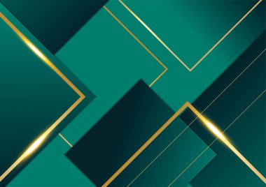 Lüks koyu yeşil ve altın soyut arkaplan
