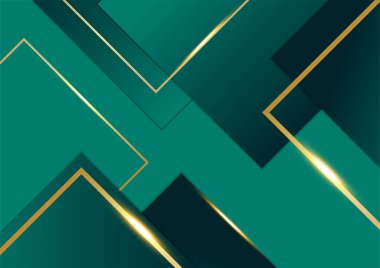 Lüks koyu yeşil ve altın soyut arkaplan