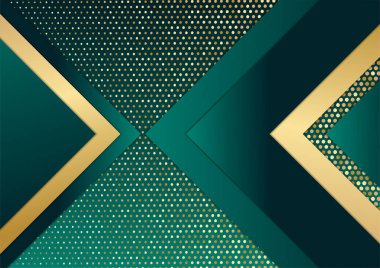 Lüks koyu yeşil ve altın soyut arkaplan