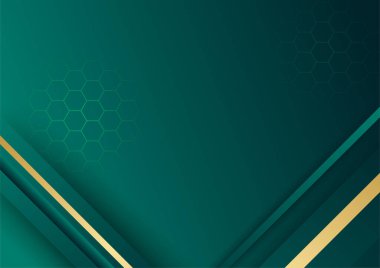 Sunum tasarımı için modern 3 boyutlu yeşil arkaplan. Sunum, afiş, kapak, web, el ilanı, kart, poster, duvar kağıdı, doku, slayt, dergi için vektör ilüstrasyon tasarımı