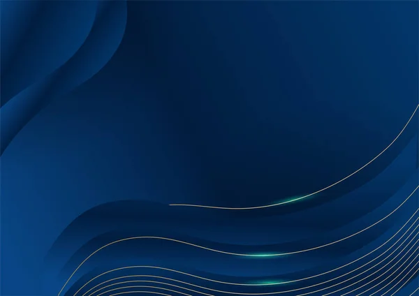 Fond Bleu Foncé Avec Des Éléments Ligne Brillants Pour Fond — Image vectorielle