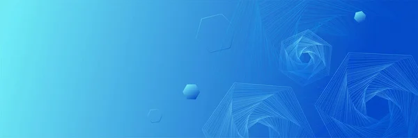 Синяя Технология Футуристических Технологий Веб Абстрактные Технологии Баннер Фон Голубыми — стоковый вектор