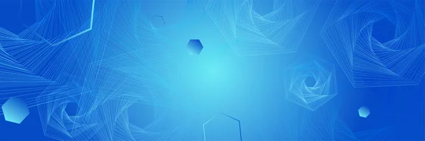 Blue Tech Futurisztikus Tech Web Elvont Technológia Banner Háttér Kék — Stock Vector