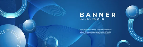 Modern Blue Digital Technology Abstract Banner Background Futuristic Engineering Technology — Stock Vector