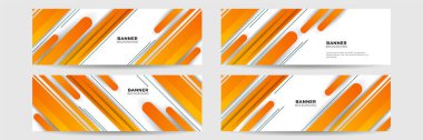 Turuncu soyut afiş arkaplanı. İş konferansı planı. Sosyal medya etkinliği tanıtımı için turuncu renkli canlı pankart