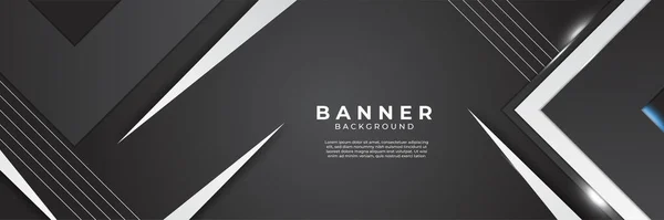 Moderne Einfache Schwarze Banner Vektor Hintergrund — Stockvektor