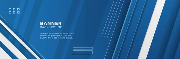 Gradiente Abstracto Moderno Azul Marino Oscuro Tecnología Banner Fondo — Vector de stock