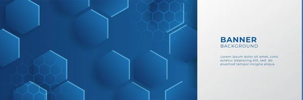 Gradiente Abstracto Moderno Azul Marino Oscuro Tecnología Banner Fondo — Vector de stock