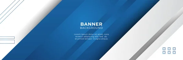 Blaues Banner Hintergrund Vektor Illustration Polygon Abstrakt Mosaik Blaues Banner — Stockvektor