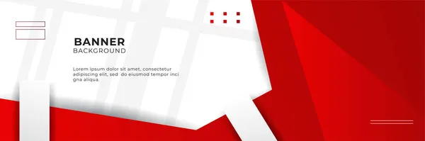 Abstraktes Rotes Banner Hintergrund Design Vektor Illustration Mit Überlappungsschicht Und — Stockvektor