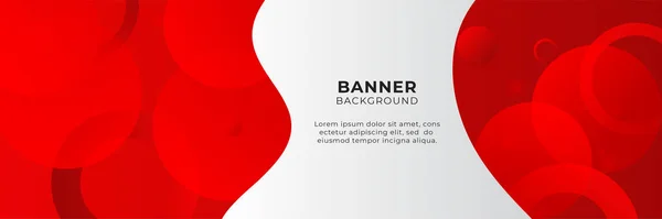 Abstraktes Rotes Banner Hintergrund Design Vektor Illustration Mit Überlappungsschicht Und — Stockvektor