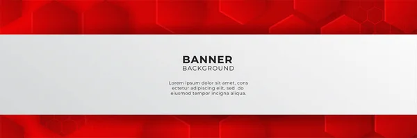 Abstract Red Banner Background Design Template Vector Illustration Overlap Layer — Stock Vector