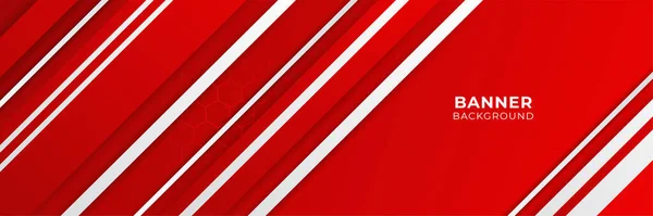Illustration Vectorielle Abstraite Modèle Conception Bannière Rouge Avec Couche Chevauchement — Image vectorielle