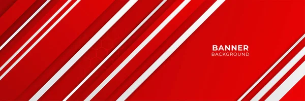 Abstract Red Banner Background Design Template Vector Illustration Overlap Layer — Vetor de Stock