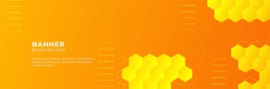 Modern gradyan turuncu ve sarı soyut afiş arkaplan tasarım şablonu